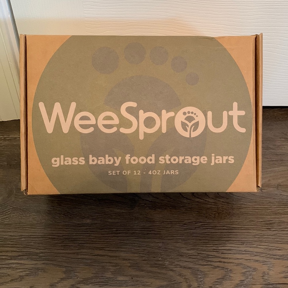 Wee Sprout glass baby food storage jars
